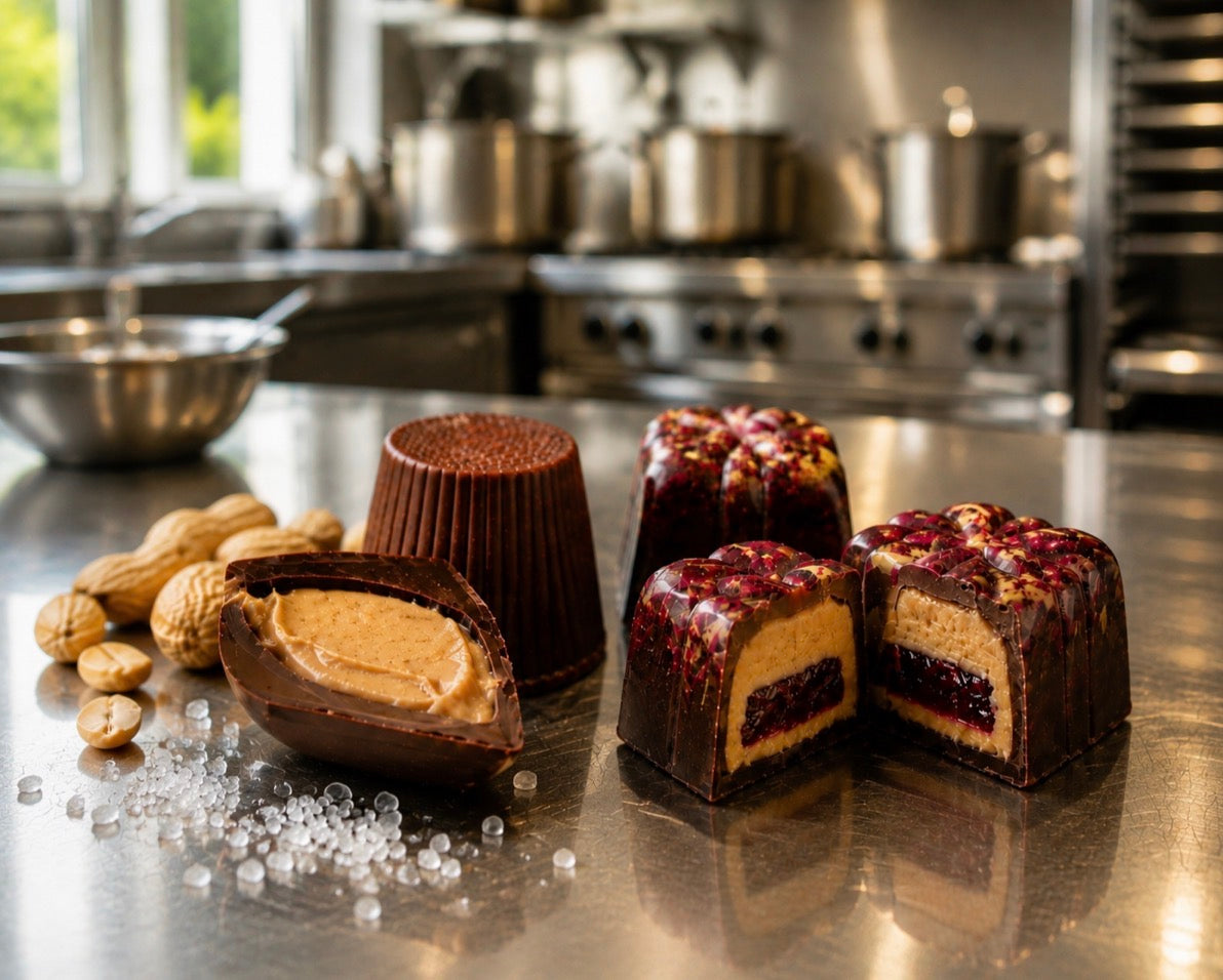 PB&J Bonbons | Peanut Butter & Jelly Chocolate Bites