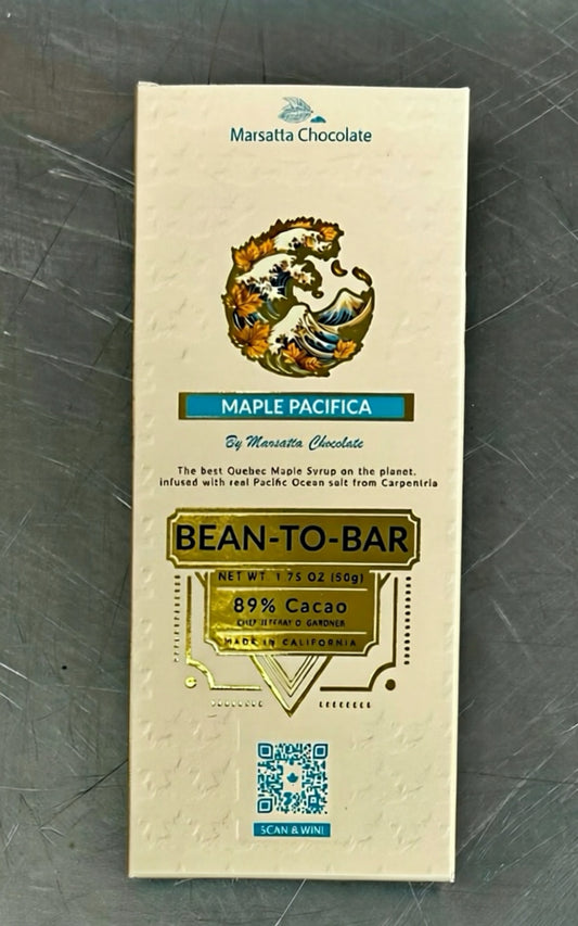 89% Maple Pacifica - Bean-to-Bar Dark Chocolate with Maple & Ocean Salt