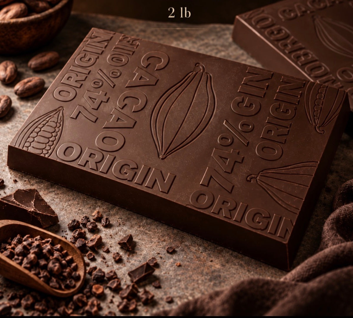 74% Dark chocolate Baking Block