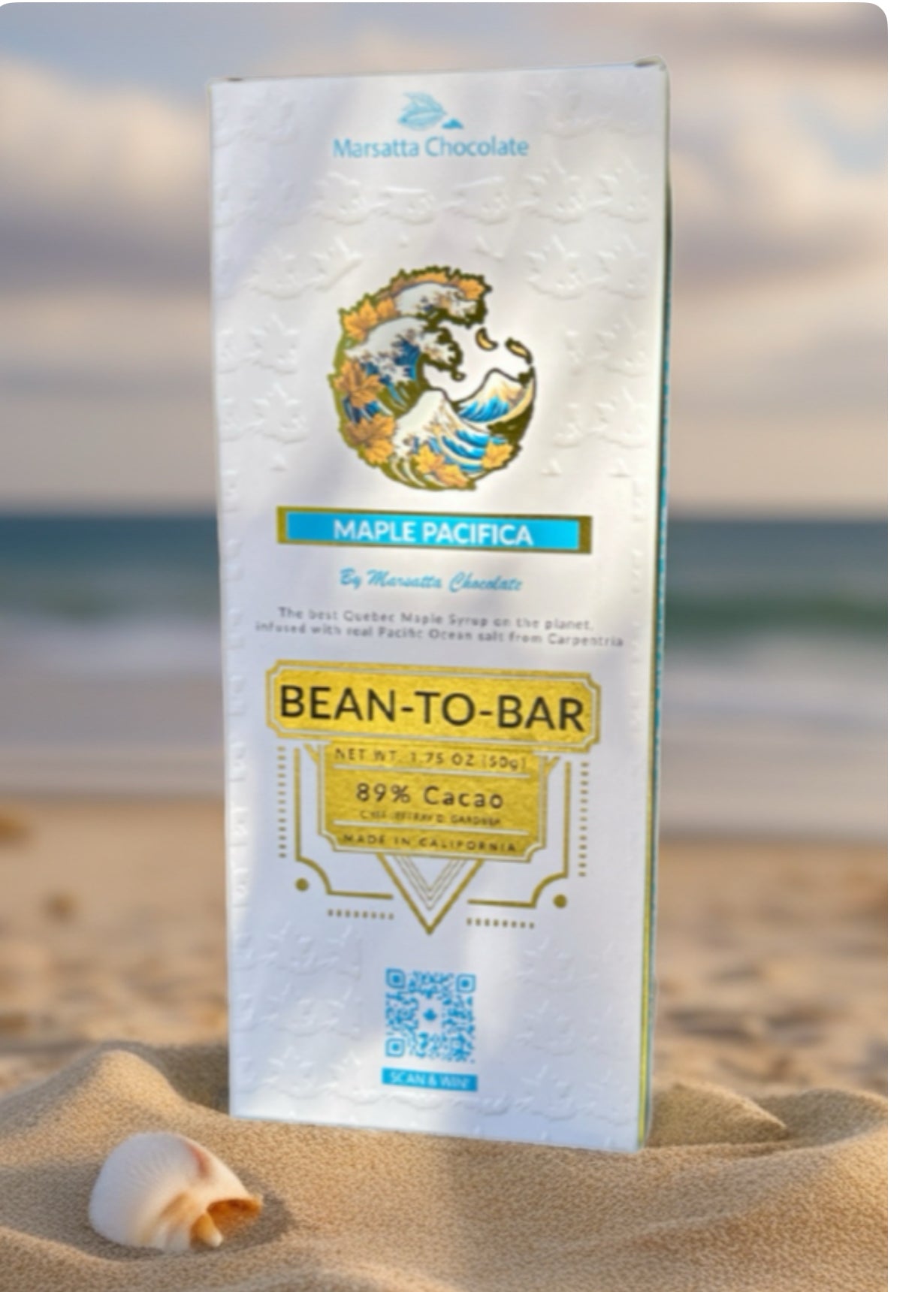 89% Maple Pacifica - Bean-to-Bar Dark Chocolate with Maple & Ocean Salt